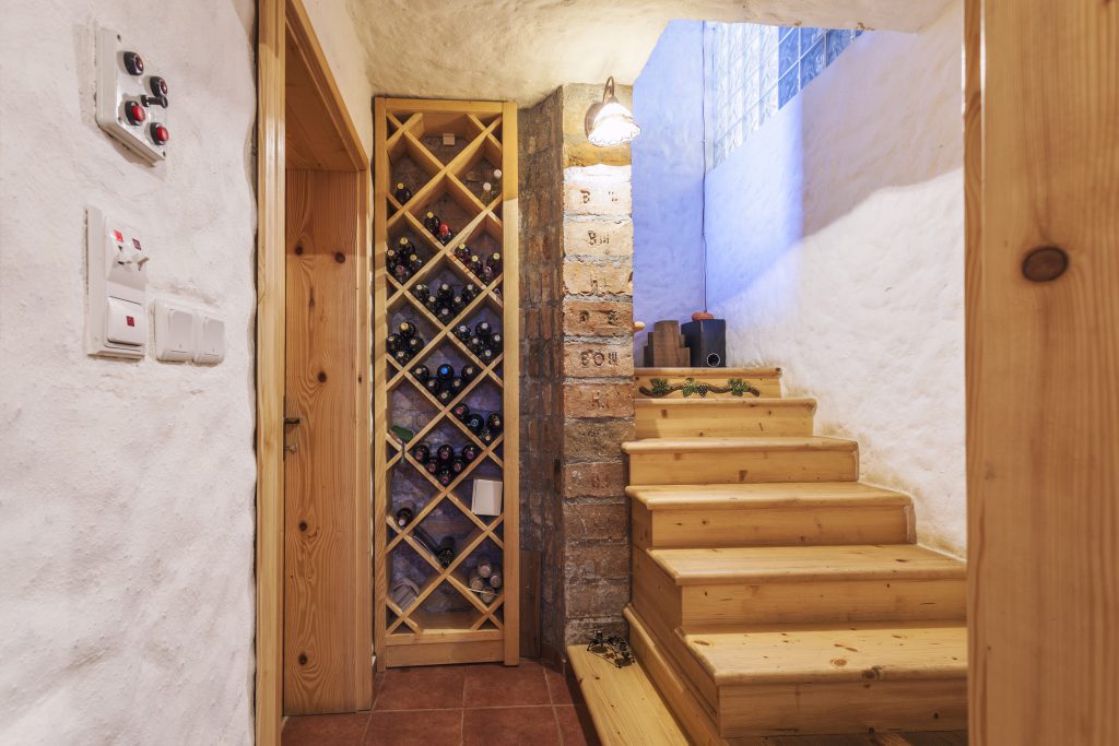 Wine cellar in a home